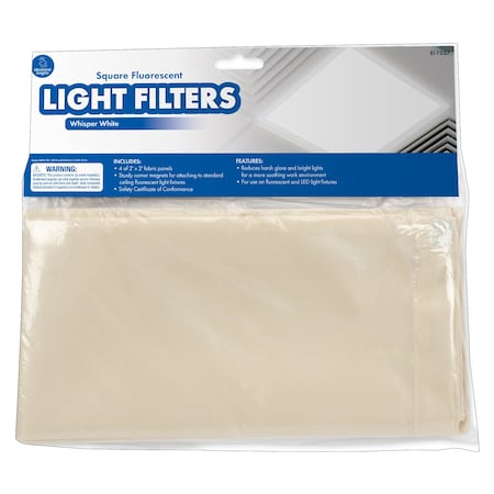 Educational Insights Classroom Light Filters, 2ft. x 2ft., Whisper White, 4PK 1237